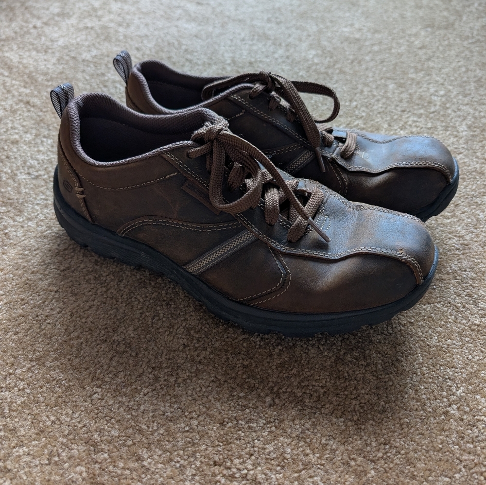 Skechers Men's Brown Leather Casual Shoes